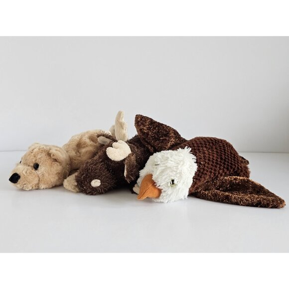 Dream Plush Hand Puppets-Lot of 3 Pretend Play-Eagle, Moose, Bear - Picture 2 of 11